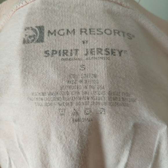 Spirit Jersey MGM Resorts Bellagio Las Vegas Gold Sparkle Long Sleeve Top Size S - Picture 5 of 5
